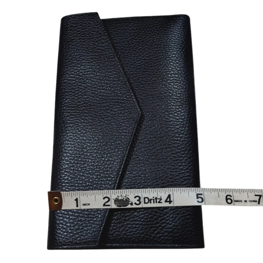 CANALI Black Leather Passport Documents Credit Card Holder Wallet VIP Gift Set